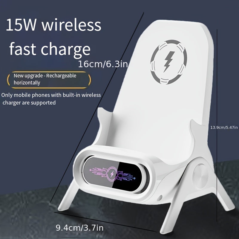 Universal Wireless Charger Stand – Fast Auto-Sensing Charging Dock for Car & Home Use
