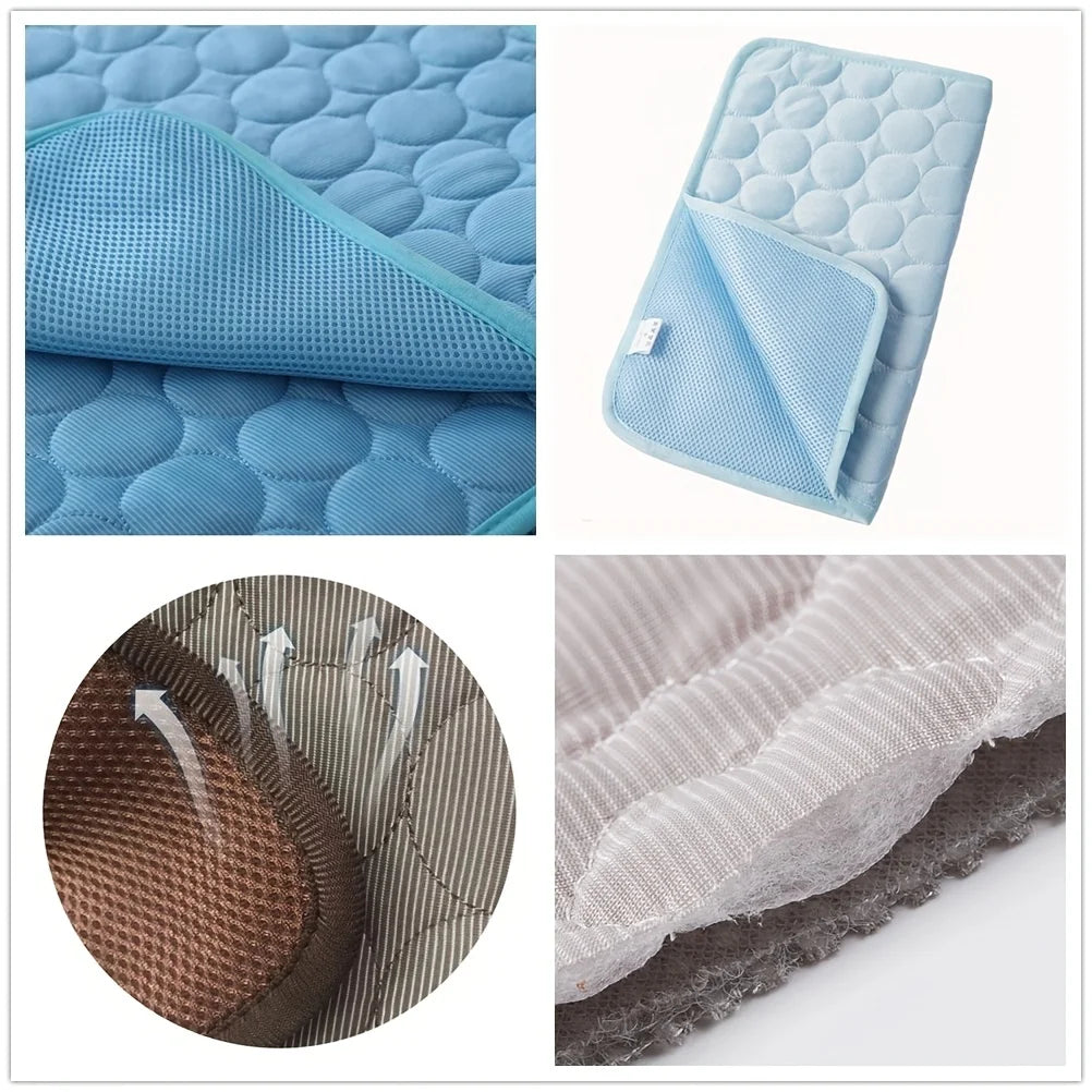 Extra Large Dog Cooling Mat – Summer Pet Ice Pad Blanket for Small & Big Dogs, Cats, Durable & Washable Bed Mat
