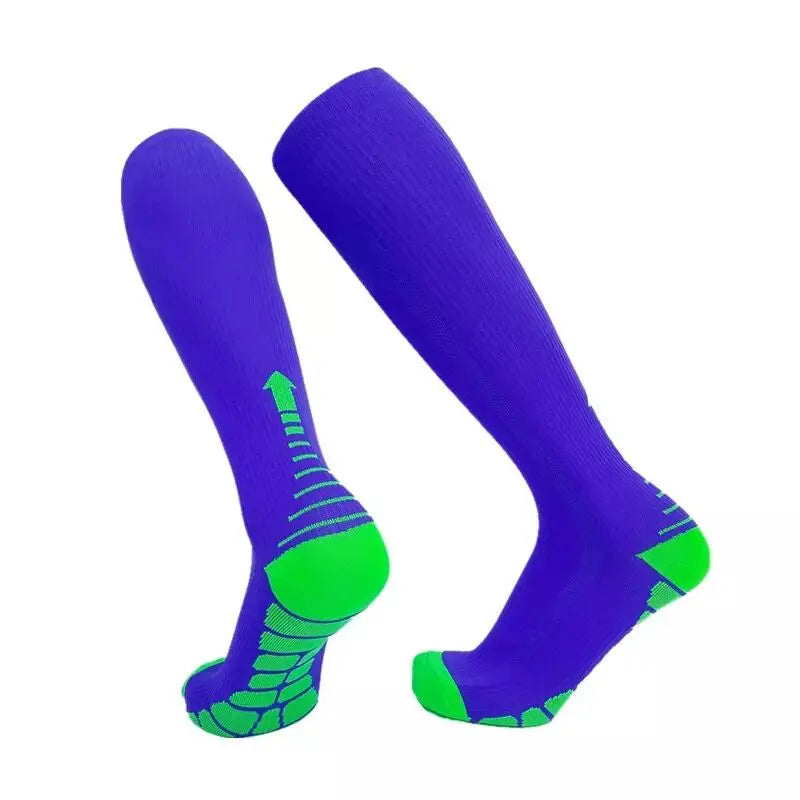 Unisex Compression Socks 20-30mmHg - Knee-High Anti-Fatigue & Pain Relief Socks for Running, Football & Sports