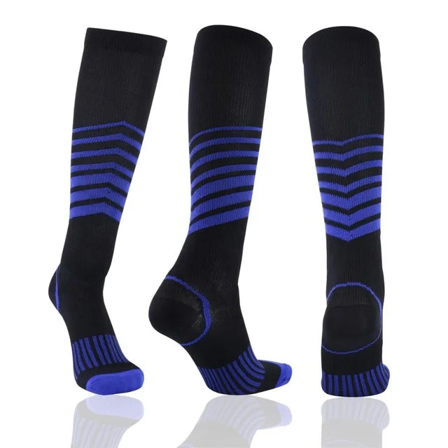 Unisex Compression Socks 20-30mmHg - Knee-High Anti-Fatigue & Pain Relief Socks for Running, Football & Sports
