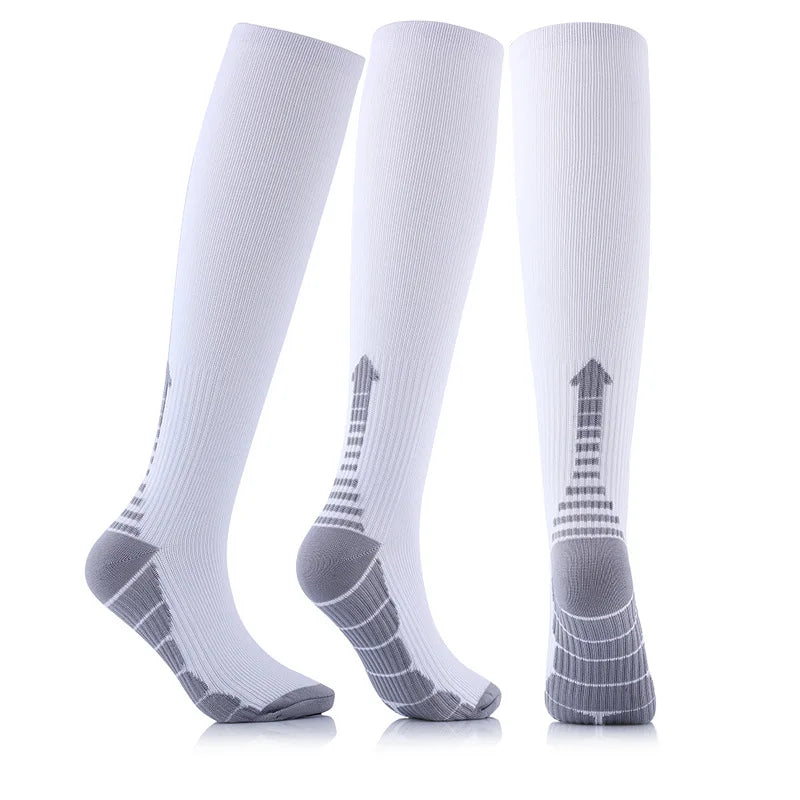 Unisex Compression Socks 20-30mmHg - Knee-High Anti-Fatigue & Pain Relief Socks for Running, Football & Sports
