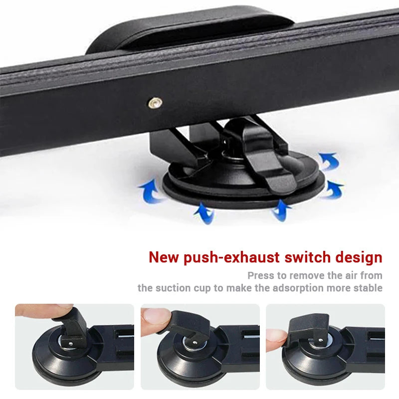 Retractable Car Windshield Sun Shade – UV Blocking Front/Rear Window Curtain with Suction Cups for Summer Heat Protection