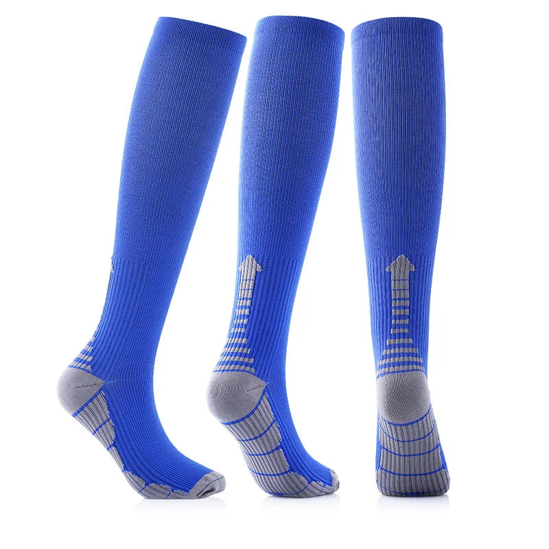 Unisex Compression Socks 20-30mmHg - Knee-High Anti-Fatigue & Pain Relief Socks for Running, Football & Sports
