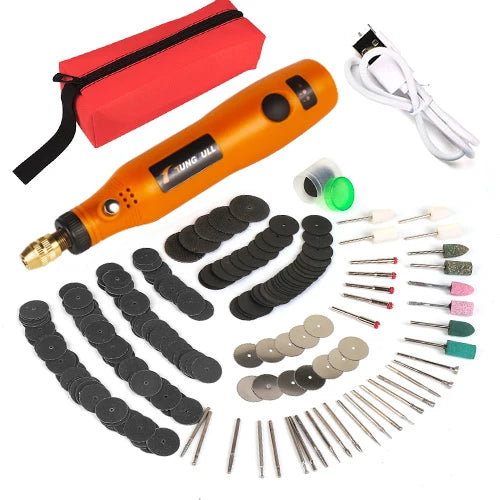 Dremel-Style Mini Electric Rotary Tool - Variable Speed Hand Drill for DIY Carving, Grinding, Polishing & Sanding