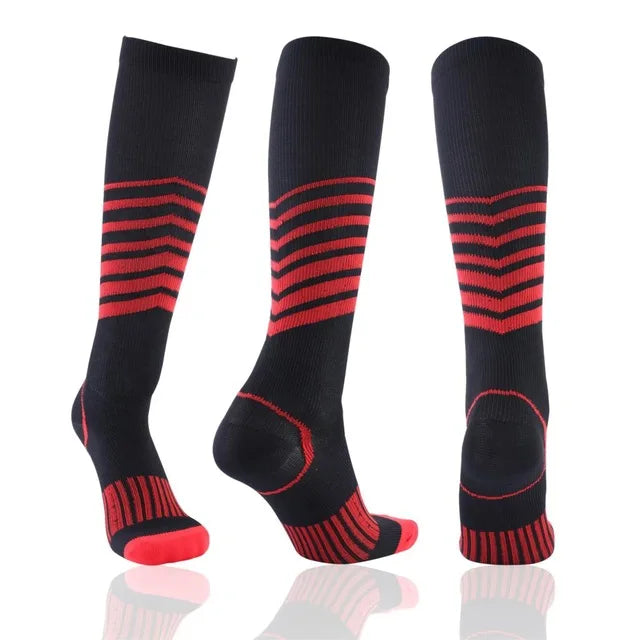 Unisex Compression Socks 20-30mmHg - Knee-High Anti-Fatigue & Pain Relief Socks for Running, Football & Sports