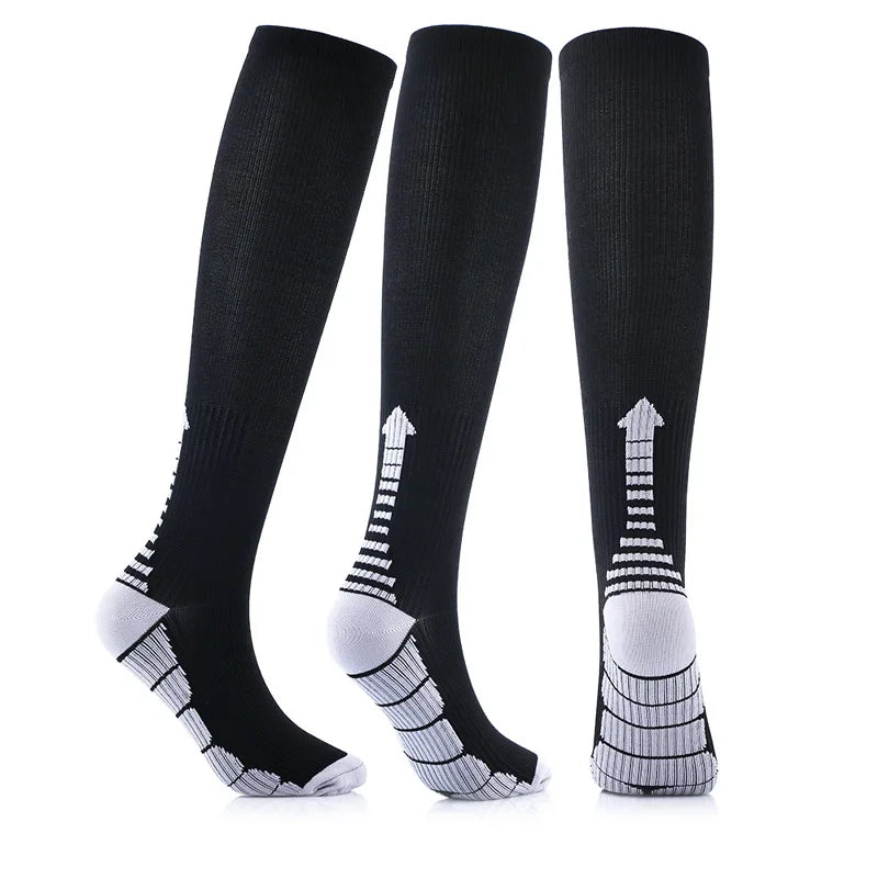 Unisex Compression Socks 20-30mmHg - Knee-High Anti-Fatigue & Pain Relief Socks for Running, Football & Sports