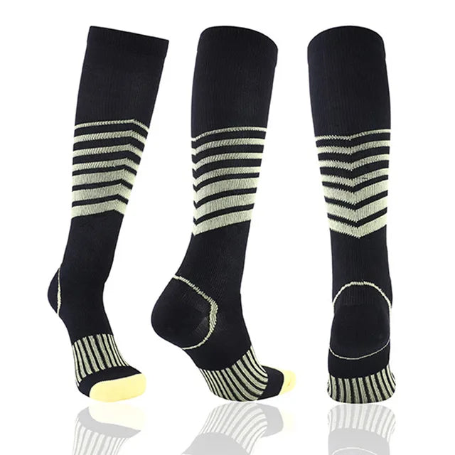 Unisex Compression Socks 20-30mmHg - Knee-High Anti-Fatigue & Pain Relief Socks for Running, Football & Sports