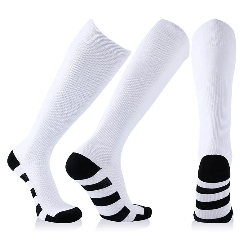 Unisex Compression Socks 20-30mmHg - Knee-High Anti-Fatigue & Pain Relief Socks for Running, Football & Sports