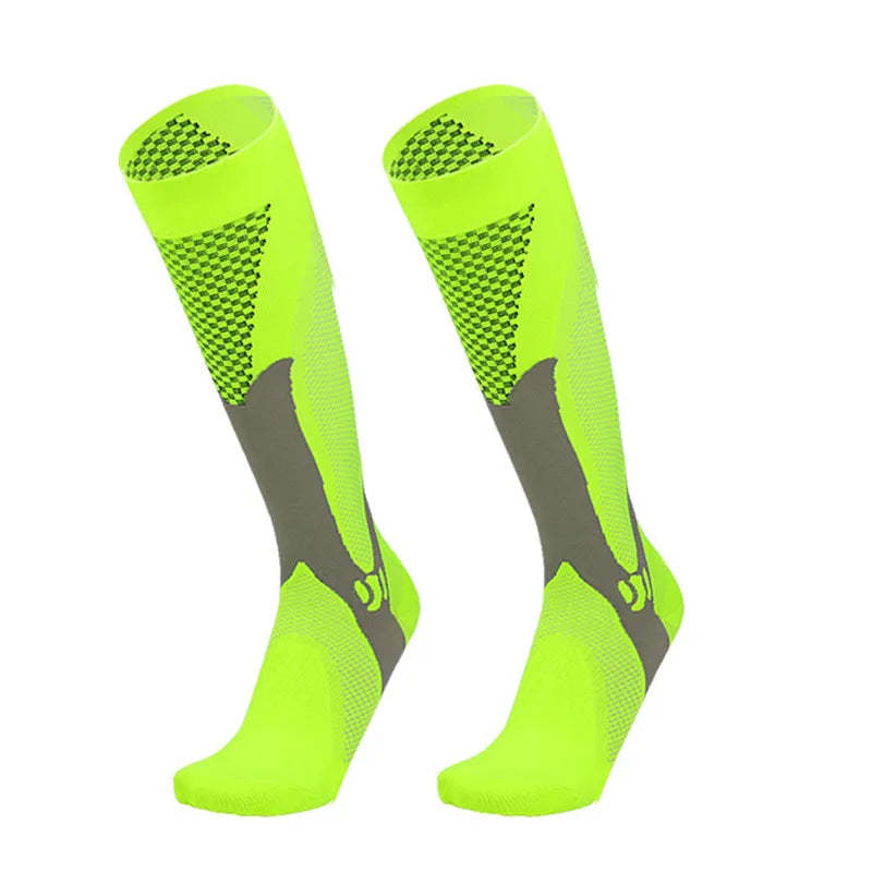 Unisex Compression Socks 20-30mmHg - Knee-High Anti-Fatigue & Pain Relief Socks for Running, Football & Sports