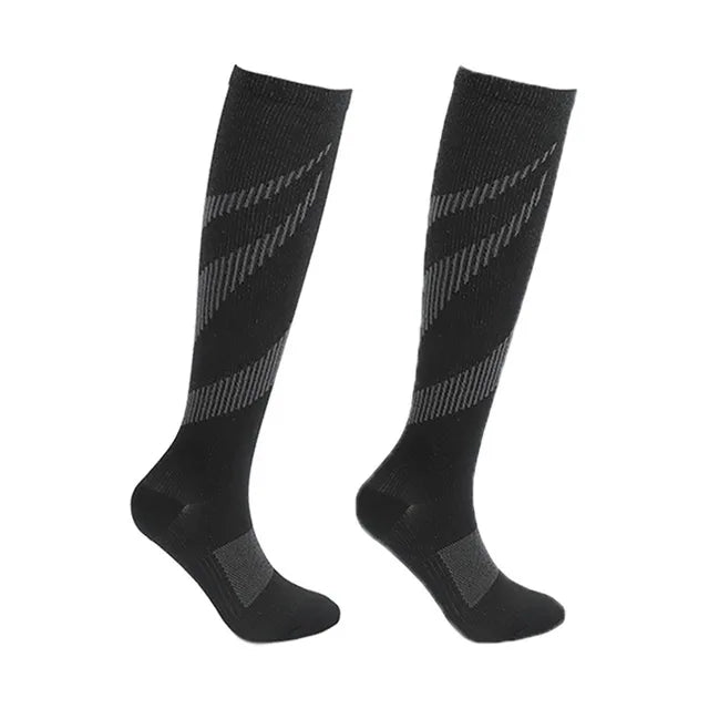 Unisex Compression Socks 20-30mmHg - Knee-High Anti-Fatigue & Pain Relief Socks for Running, Football & Sports
