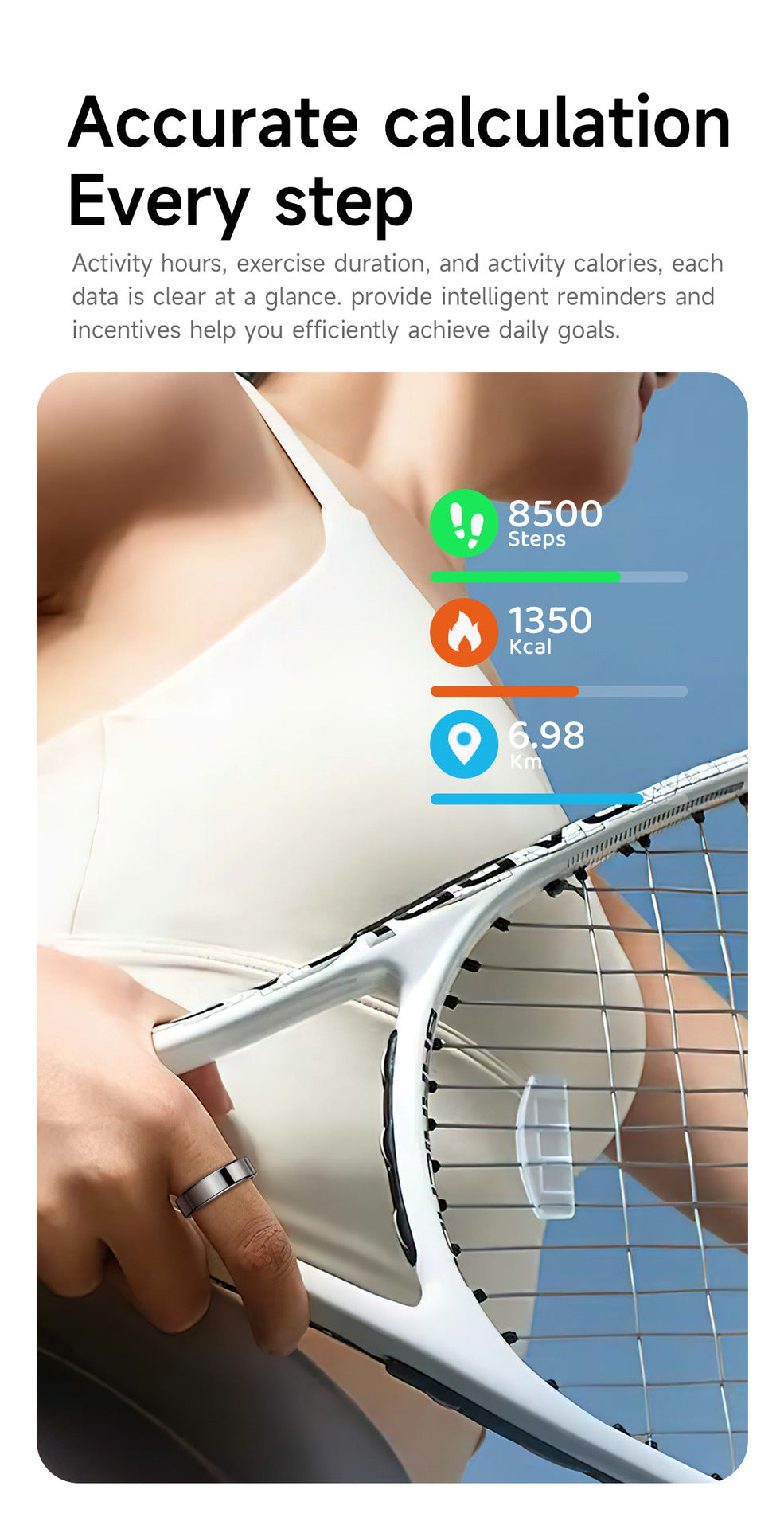 Ultra Narrow 6.5mm Smart Ring Heart Rate Blood Oxygen Sleep Sport Remote Control Phone Camera Tiktok Page Turning Waterproof APP
