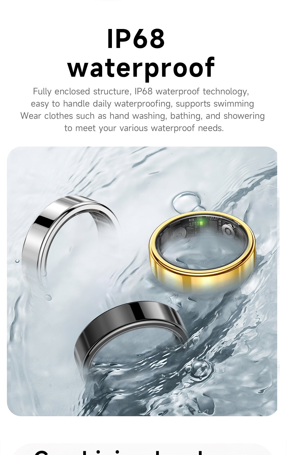 Ultra Narrow 6.5mm Smart Ring Heart Rate Blood Oxygen Sleep Sport Remote Control Phone Camera Tiktok Page Turning Waterproof APP
