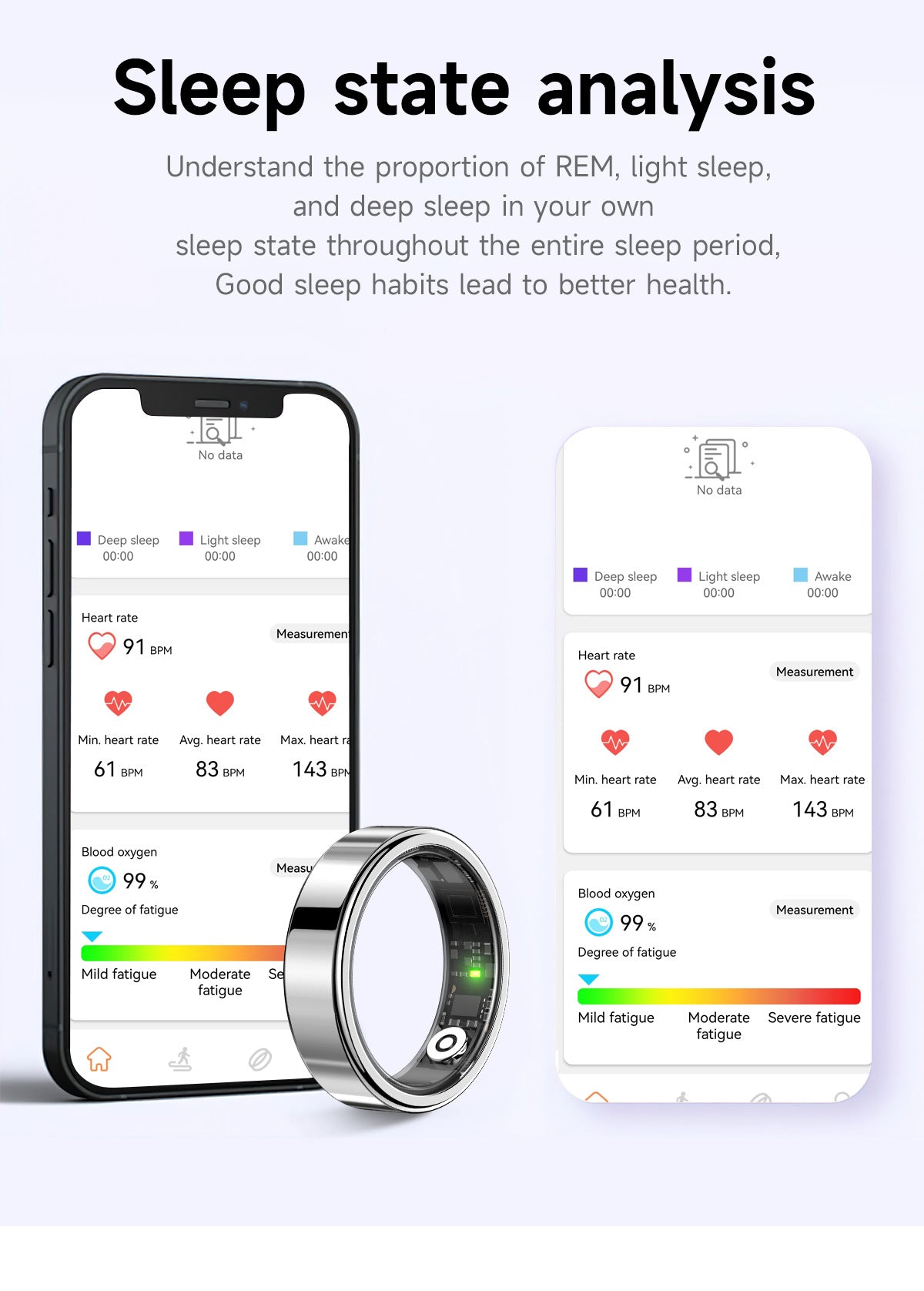 Ultra Narrow 6.5mm Smart Ring Heart Rate Blood Oxygen Sleep Sport Remote Control Phone Camera Tiktok Page Turning Waterproof APP