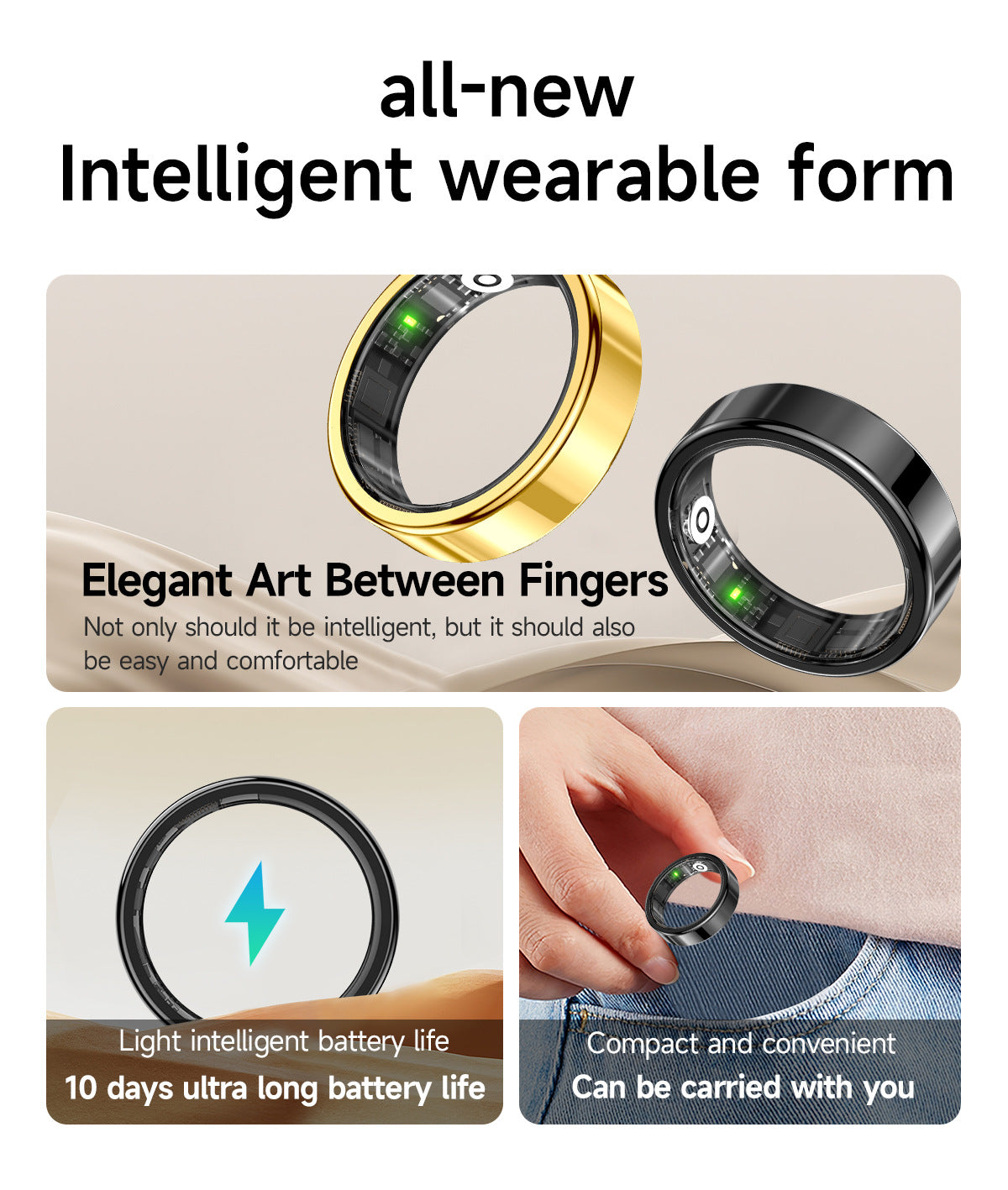 Ultra Narrow 6.5mm Smart Ring Heart Rate Blood Oxygen Sleep Sport Remote Control Phone Camera Tiktok Page Turning Waterproof APP