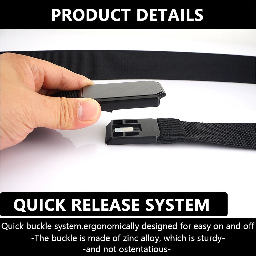TUSHI Tactical Belt for Men & Women - Aluminium Alloy Quick Release Military Waistband for Outdoor, Hiking & Casual Wear