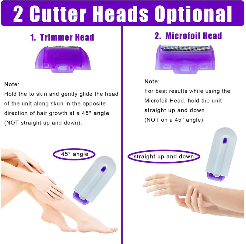 Painless Laser Hair Remover for Women – Rechargeable Epilator for Face, Bikini, Legs & Armpits