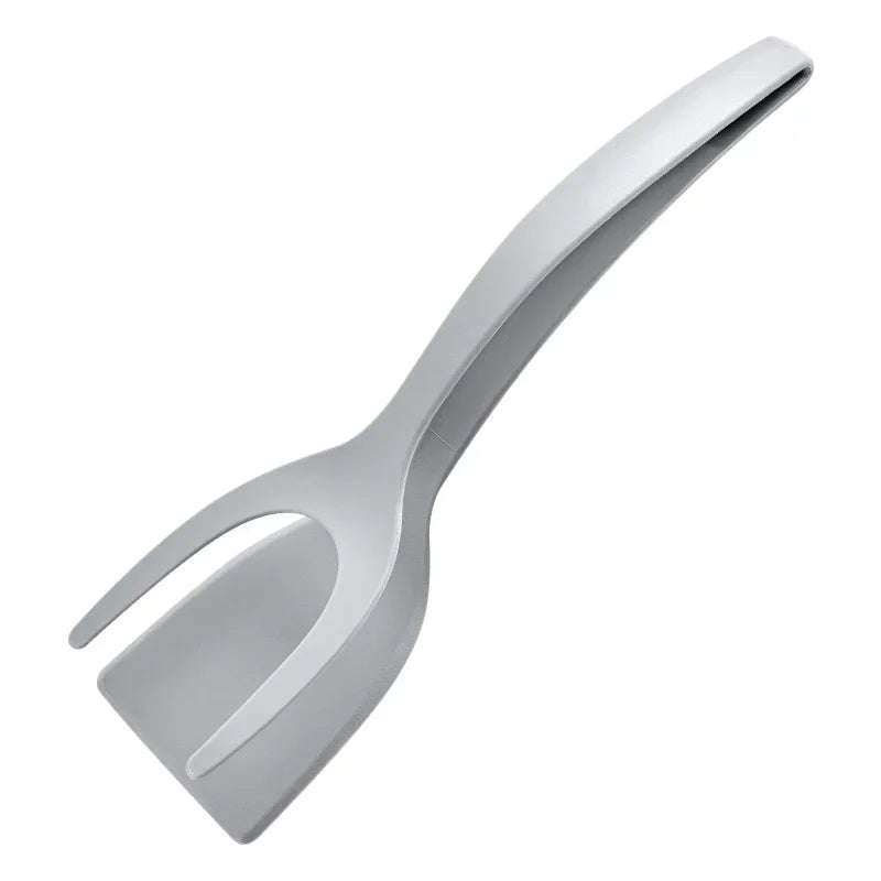 2-in-1 Grip Flip Spatula Tongs – Non-Stick Nylon Cooking Tool for Eggs, Pancakes, Omelets, Fish, and More