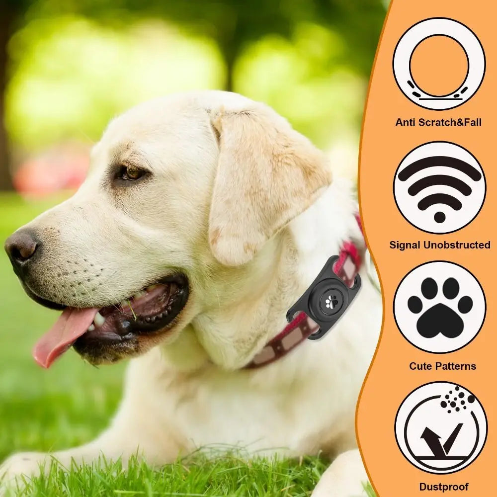 Waterproof For Airtag Dog Collar Holder Case Silicone Lightweight Tracker Cover Protector Stretchable Protective Sleeve Cat