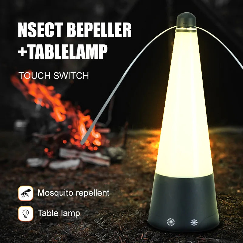 LED Fly Repellent Fan – Portable Insect Repeller for Outdoor Dining, USB/Battery Powered