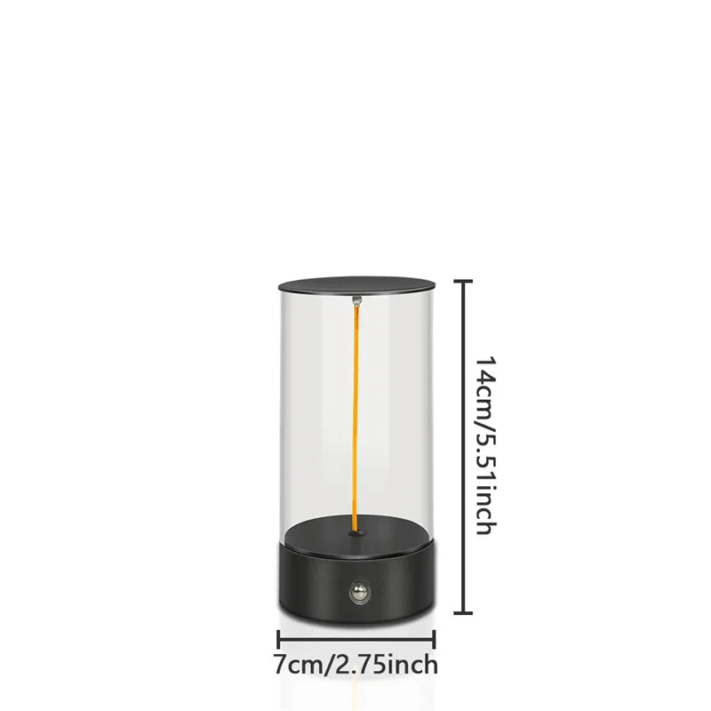 Minimalist Magnetic Touch-Control Desk Lamp – Cordless USB Rechargeable Night Light with 3 Ambient Colors