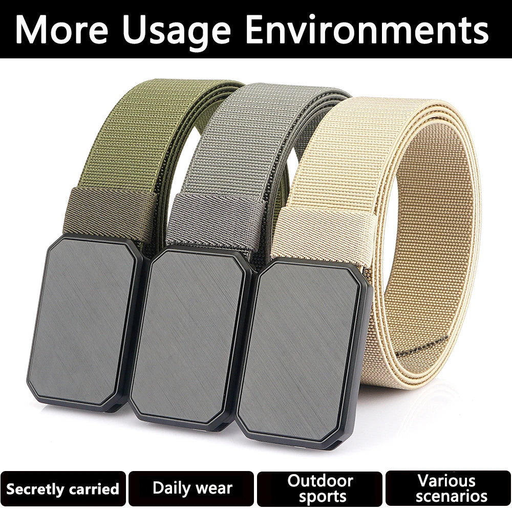 TUSHI Tactical Belt for Men & Women - Aluminium Alloy Quick Release Military Waistband for Outdoor, Hiking & Casual Wear