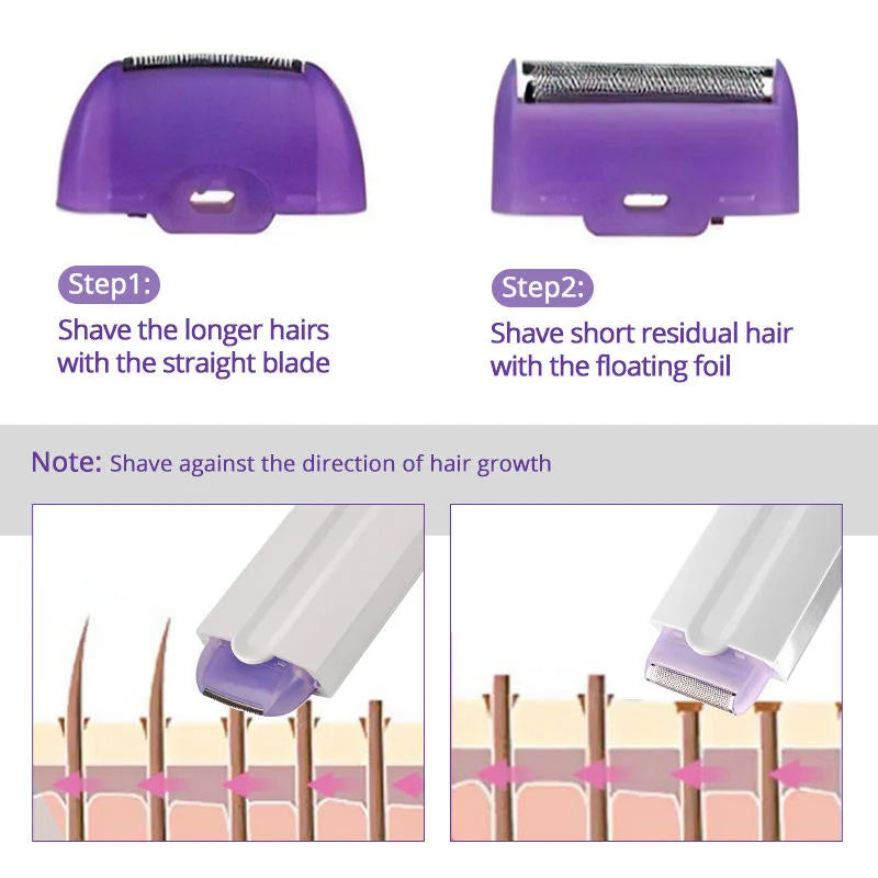 Painless Laser Hair Remover for Women – Rechargeable Epilator for Face, Bikini, Legs & Armpits