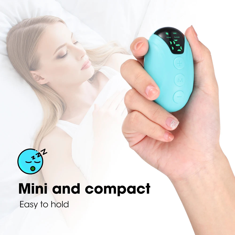 Handheld Sleep Aid Device – Insomnia Relief Instrument for Anxiety, Pressure & Stress Therapy, Adjustable EMS Micro-Current Sleep Enhancer