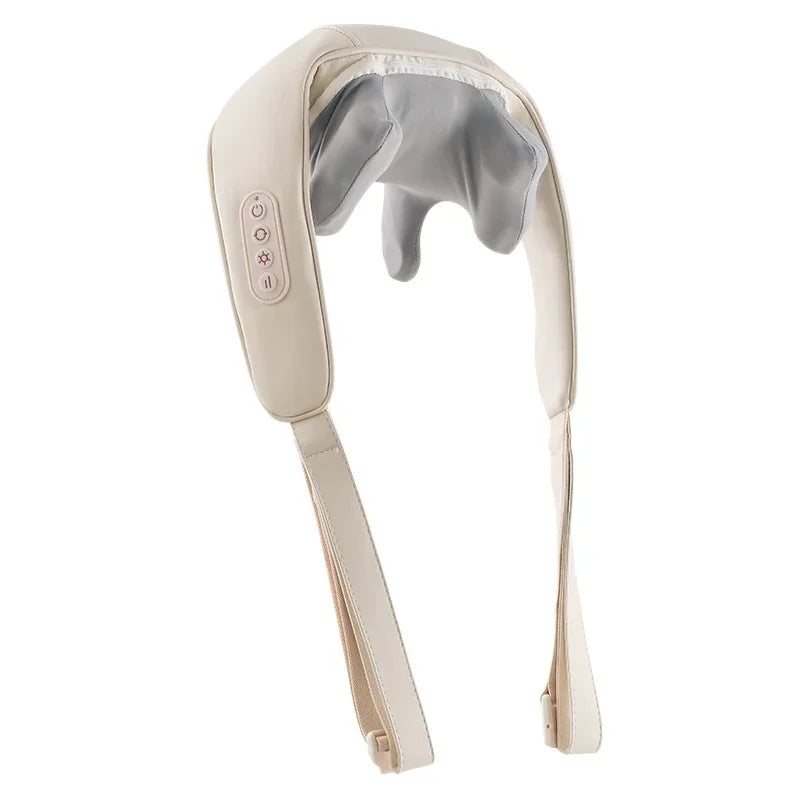 Wireless Neck and Shoulder Massager – Deep Tissue Kneading with Heat – Cervical Spine & Trapezius Muscle Relief
