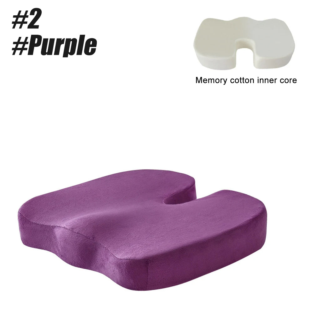 Seat Cushion for Office Chairs - Tailbone Pain Relief Pillow - Ergonomic Posture Support Pad