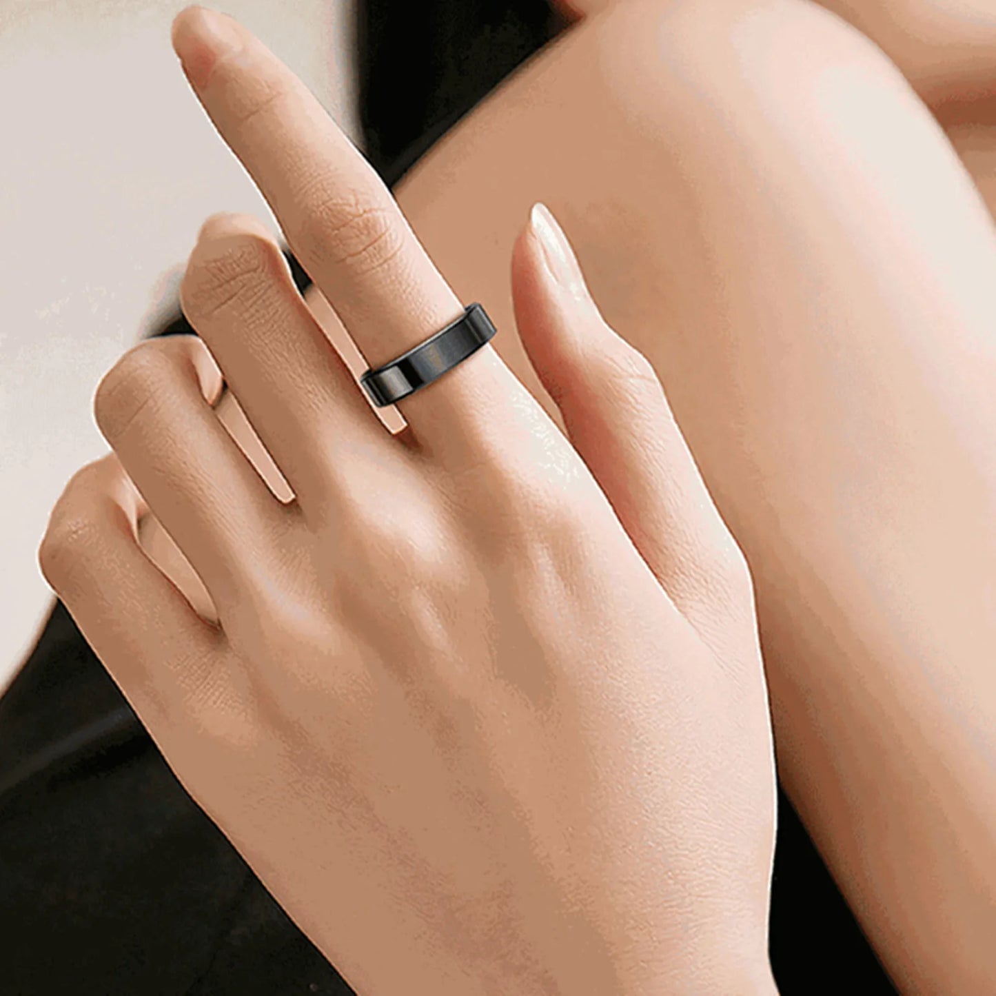 Ultra Narrow 6.5mm Smart Ring Heart Rate Blood Oxygen Sleep Sport Remote Control Phone Camera Tiktok Page Turning Waterproof APP