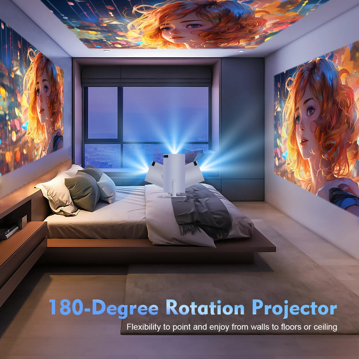 Magcubic HY300 Pro 4K Android 11 Projector – Dual WiFi6, 260 ANSI Lumens, 1080P Home & Outdoor Cinema