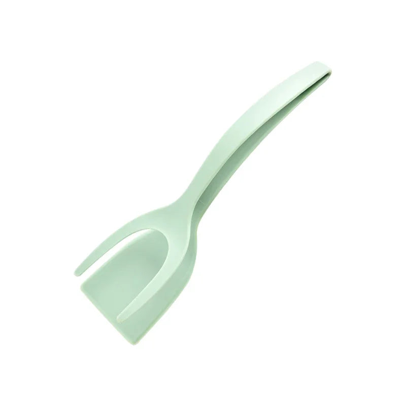 2-in-1 Grip Flip Spatula Tongs – Non-Stick Nylon Cooking Tool for Eggs, Pancakes, Omelets, Fish, and More