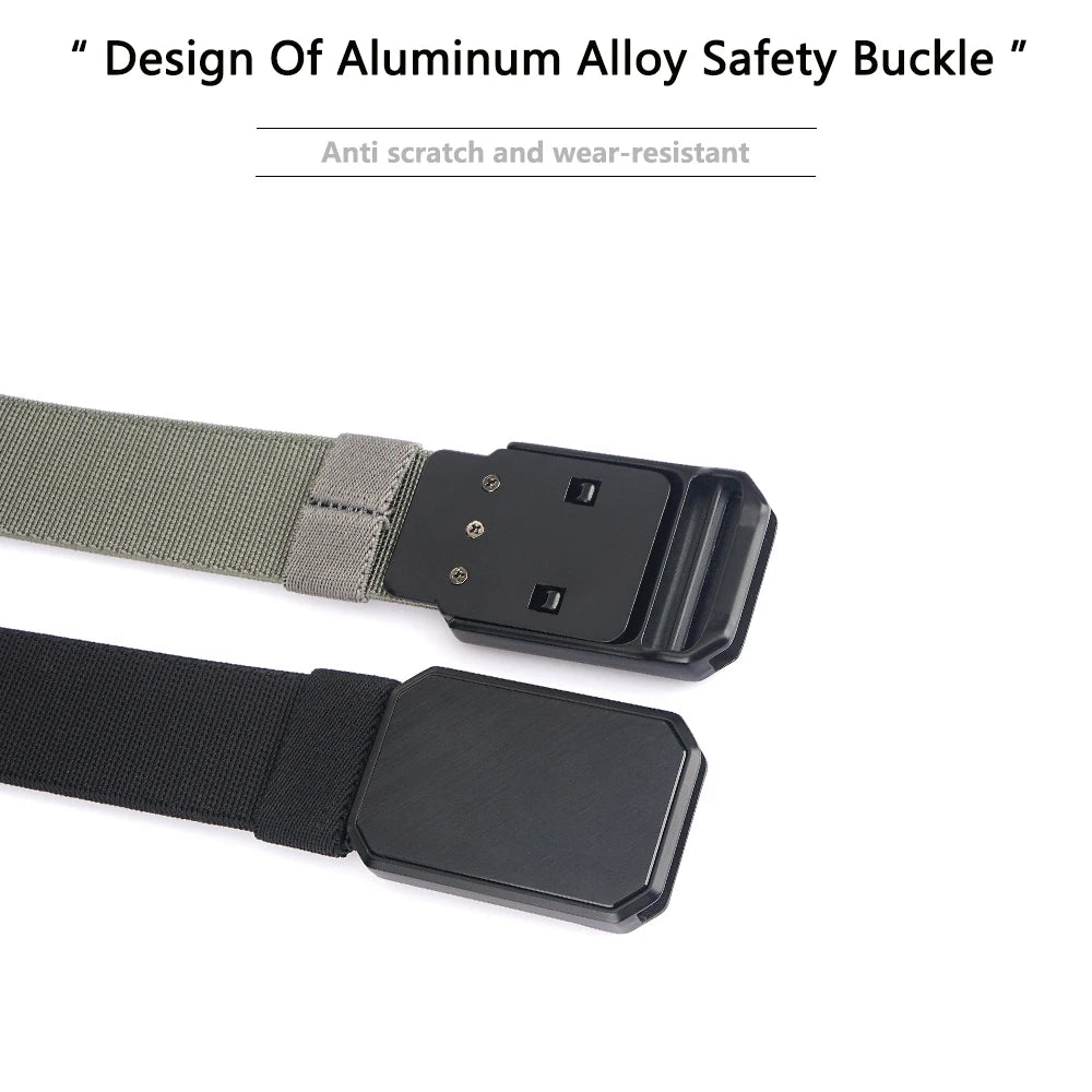 TUSHI Tactical Belt for Men & Women - Aluminium Alloy Quick Release Military Waistband for Outdoor, Hiking & Casual Wear