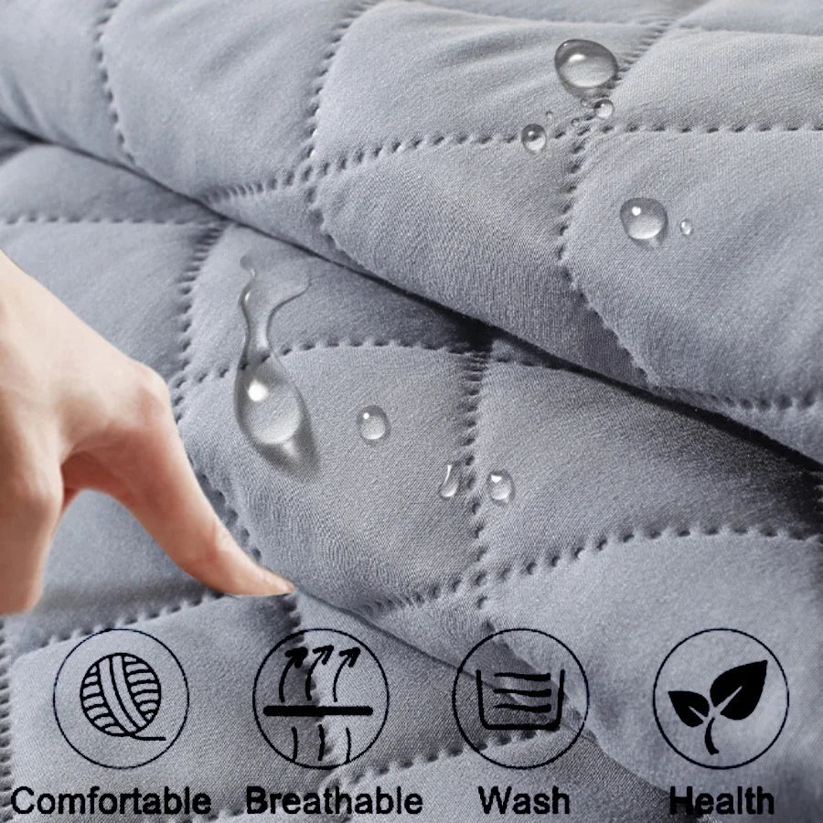 Waterproof Recliner Sofa Cover with Side Pockets - Solid Color, Removable, Machine Washable Furniture Protector for Living Room