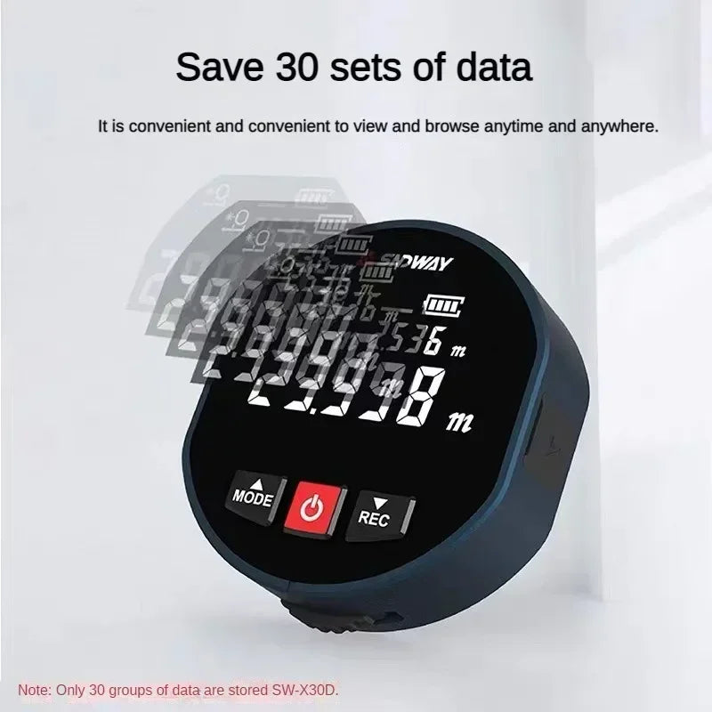 Roller Laser Rangefinder – Dual Mode Distance Meter, Laser & Roll Tape Measure for Home Improvement