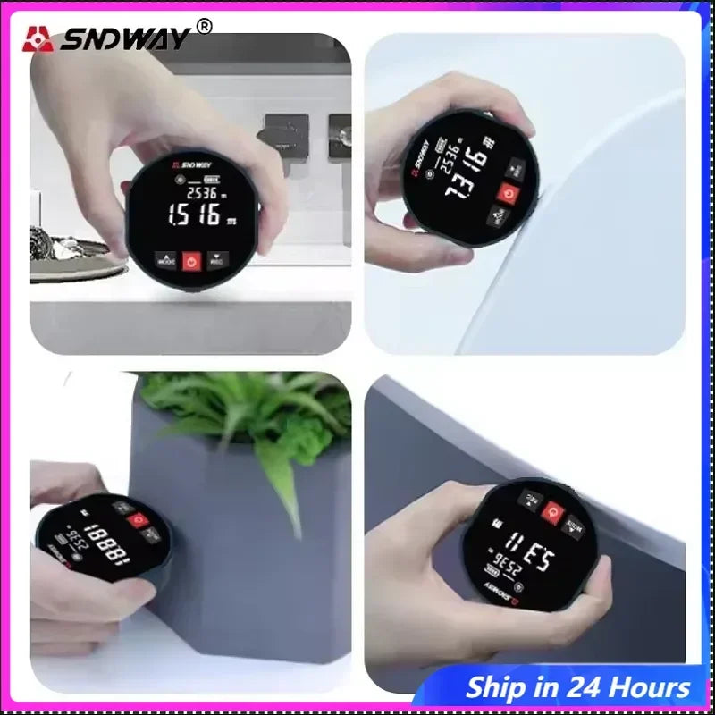 Roller Laser Rangefinder – Dual Mode Distance Meter, Laser & Roll Tape Measure for Home Improvement