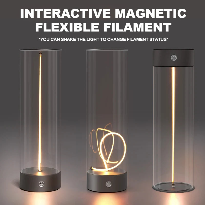 Minimalist Magnetic Touch-Control Desk Lamp – Cordless USB Rechargeable Night Light with 3 Ambient Colors