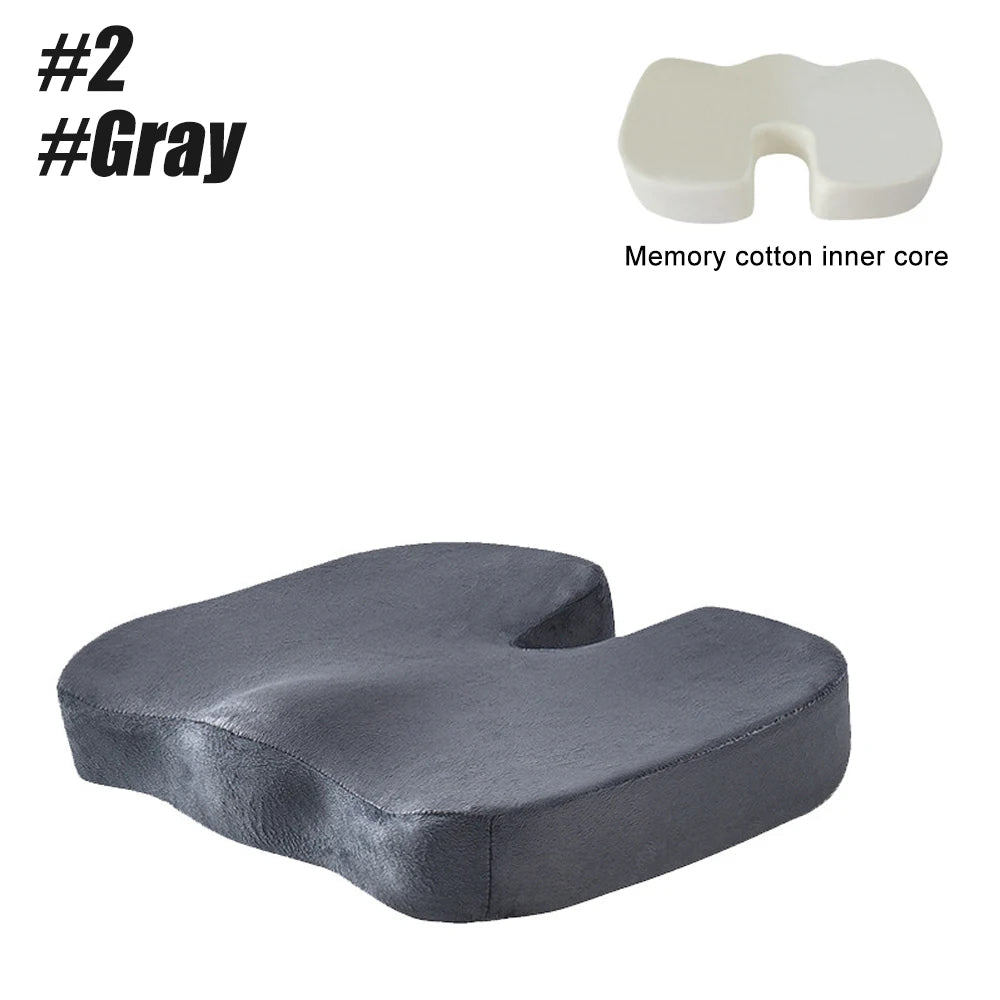 Seat Cushion for Office Chairs - Tailbone Pain Relief Pillow - Ergonomic Posture Support Pad