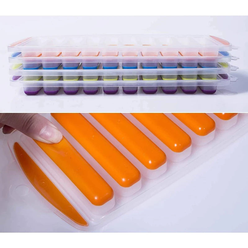 10-Grid Giant Silicone Ice Cube Tray – Long Strip Mold for Square Ice Blocks, Wine, Bars & Parties