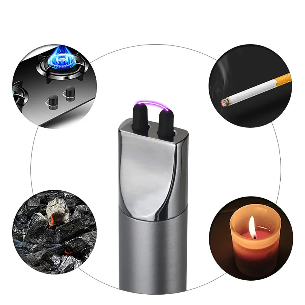 Mini USB Rechargeable Electric Pulse Flameless Arc Lighter – Windproof, Safe Candle & Gas Stove Ignition