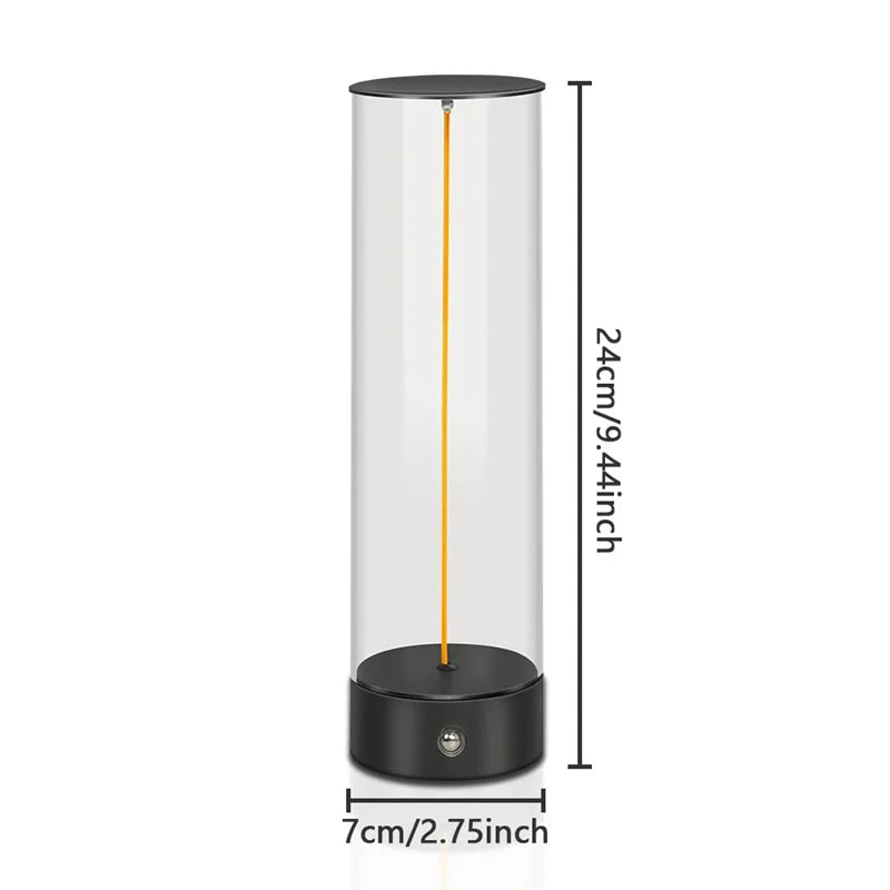 Minimalist Magnetic Touch-Control Desk Lamp – Cordless USB Rechargeable Night Light with 3 Ambient Colors