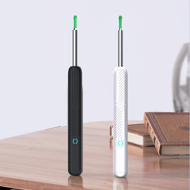 1-9 pezzi/set pulitore auricolare visivo con telecamera, bastoncini auricolari, ricarica USB, strumento per la rimozione del cerume, connessione Wi-Fi, 6 luci LED, strumento per la pulizia dell'orecchio