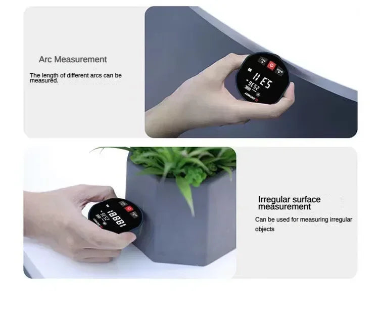 Roller Laser Rangefinder – Dual Mode Distance Meter, Laser & Roll Tape Measure for Home Improvement