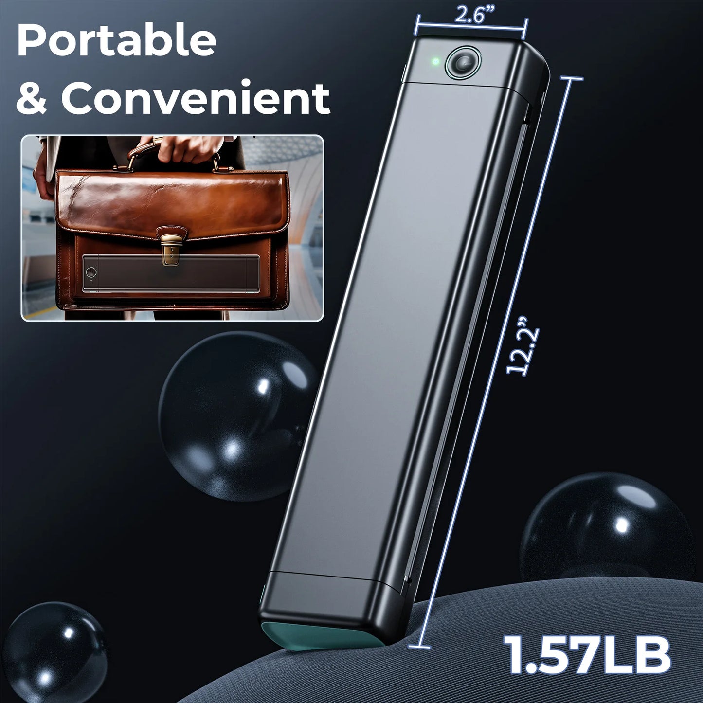Phomemo 210mm A4 Thermal Photo Printer – Portable Bluetooth Mini Photo Printer with 1200mAh Battery