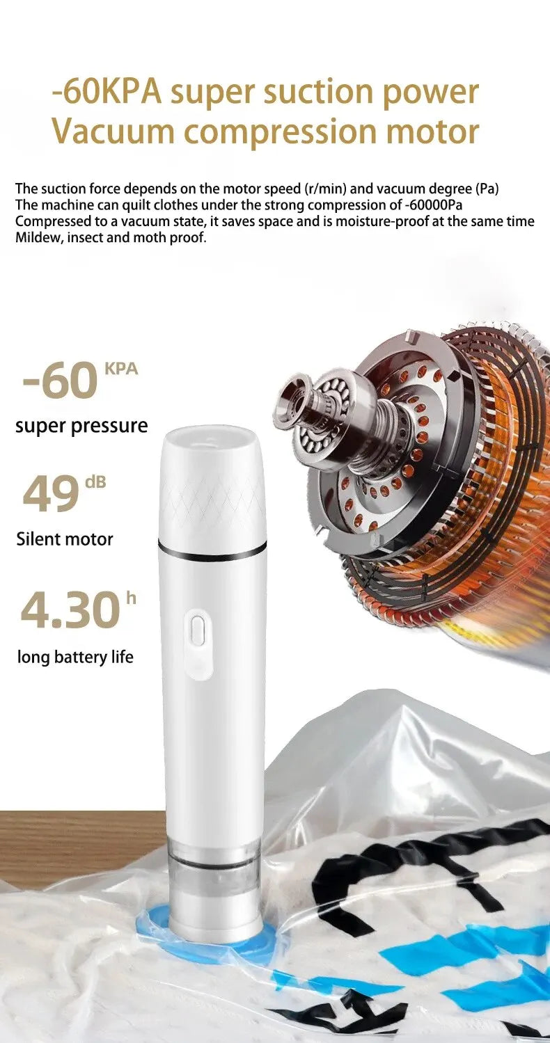 Mini Portable Handheld Vacuum Sealer – USB Rechargeable Food Storage Vacuum Packer Machine