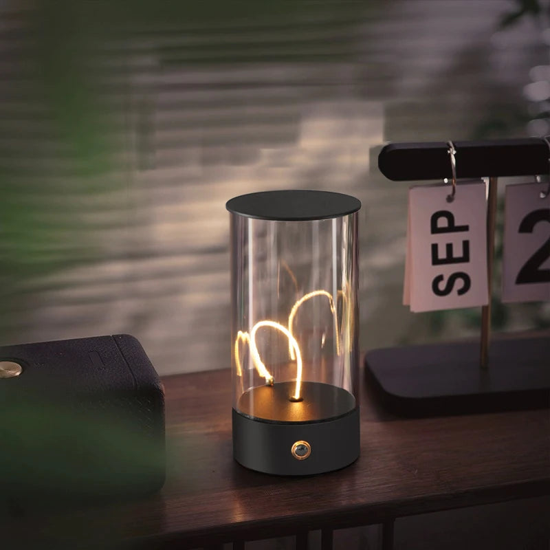 Minimalist Magnetic Touch-Control Desk Lamp – Cordless USB Rechargeable Night Light with 3 Ambient Colors