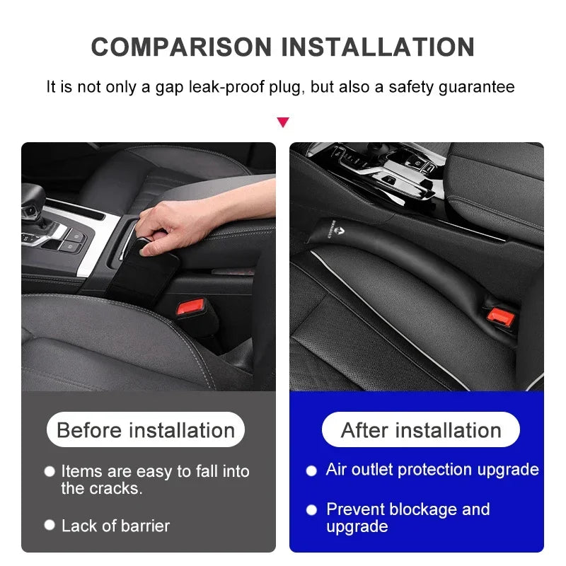Car Seat Gap Filler – Soft Leather Padding Leak Protector