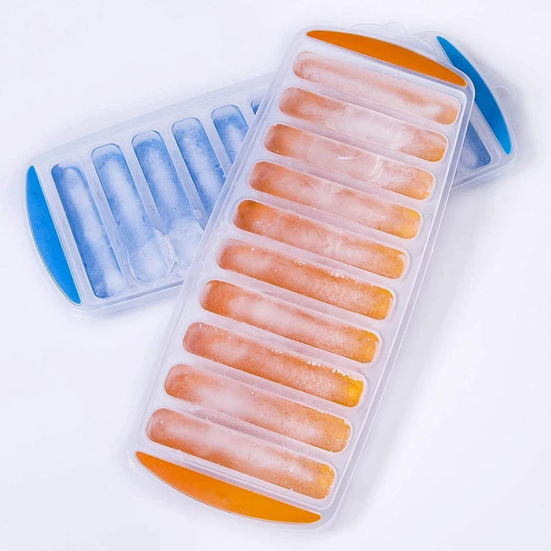 10-Grid Giant Silicone Ice Cube Tray – Long Strip Mold for Square Ice Blocks, Wine, Bars & Parties