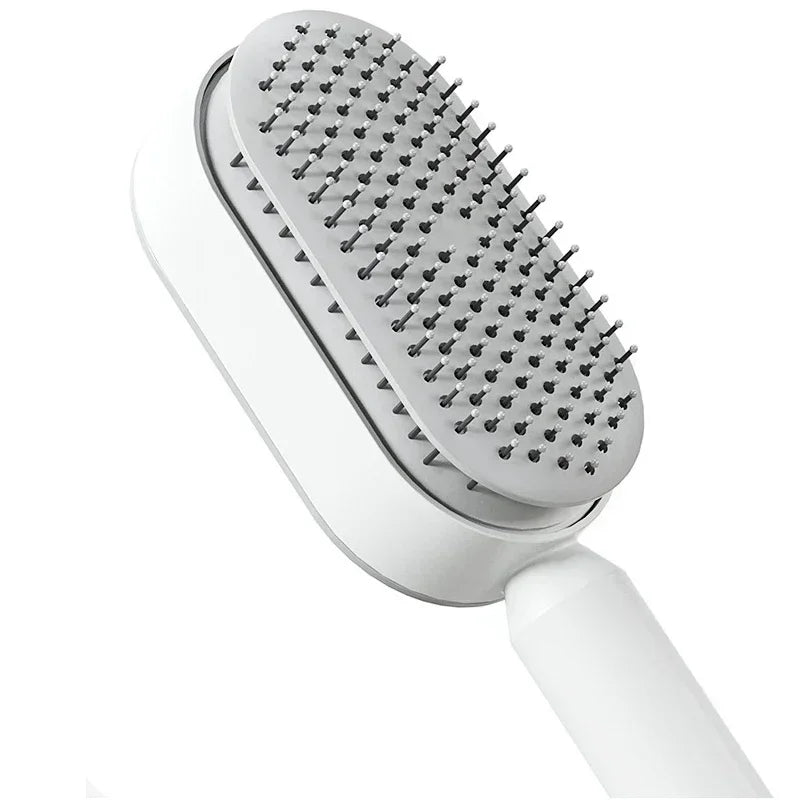 Self Cleaning Hair Brush for Women – One-Key Hair Loss Prevention & Scalp Massage Comb