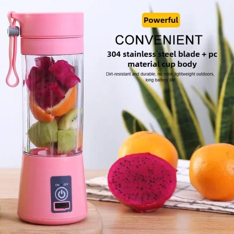 Mini Portable USB Blender – 380ML Rechargeable Juicer Cup for Smoothies & Shakes